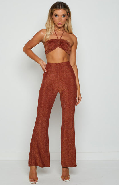 Stassie Rust Halter Top