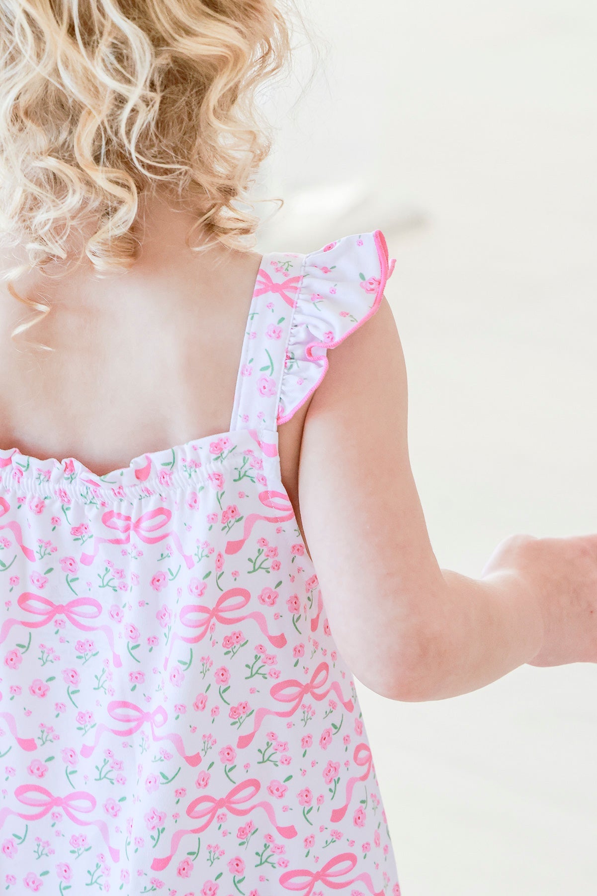 Girls' Full Length Ruffle Nightgown | Dreamy Bows