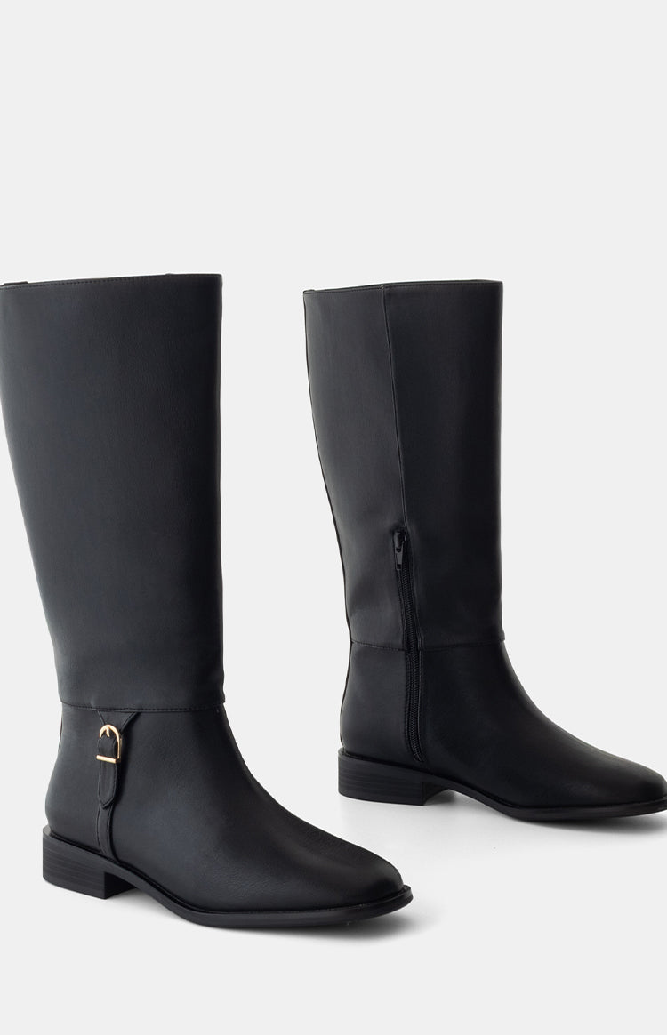 Therapy Arcade Black PU Riding Boots