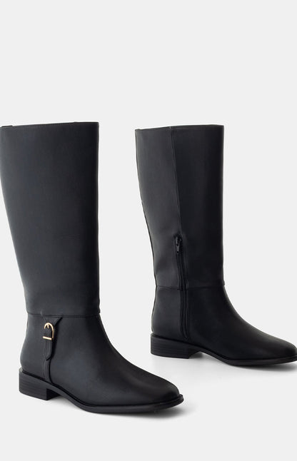 Therapy Arcade Black PU Riding Boots