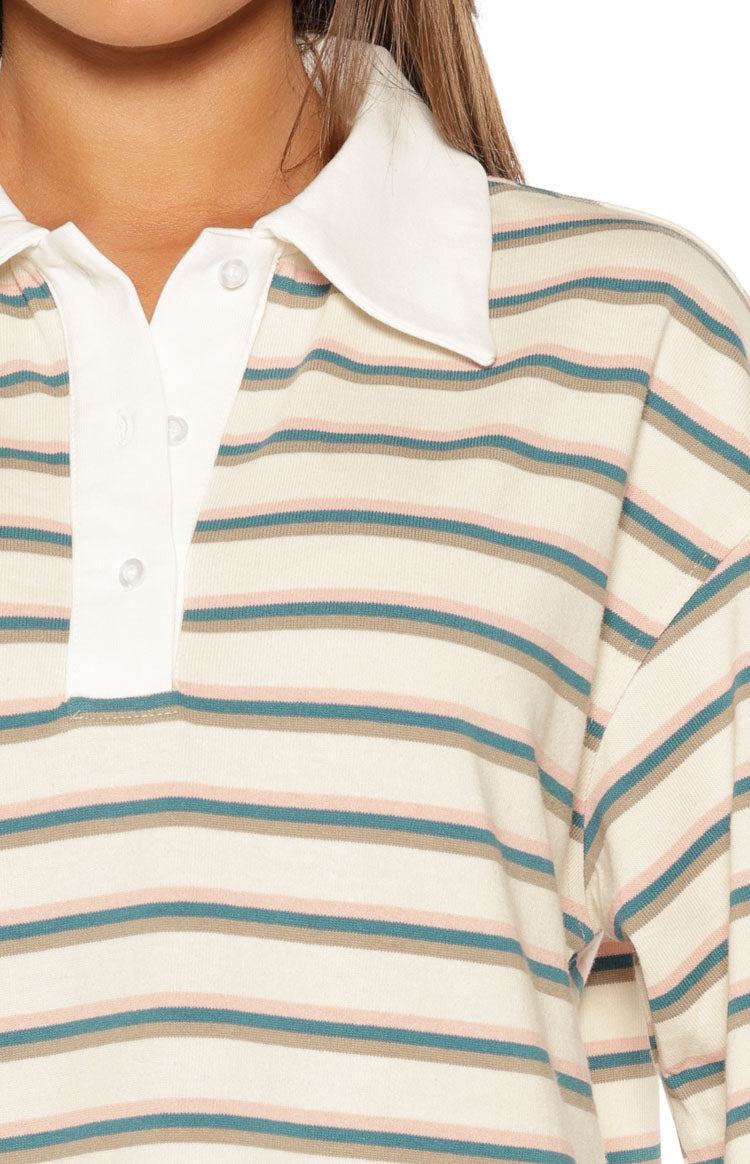 Tilda Green Stripe Polo Shirt
