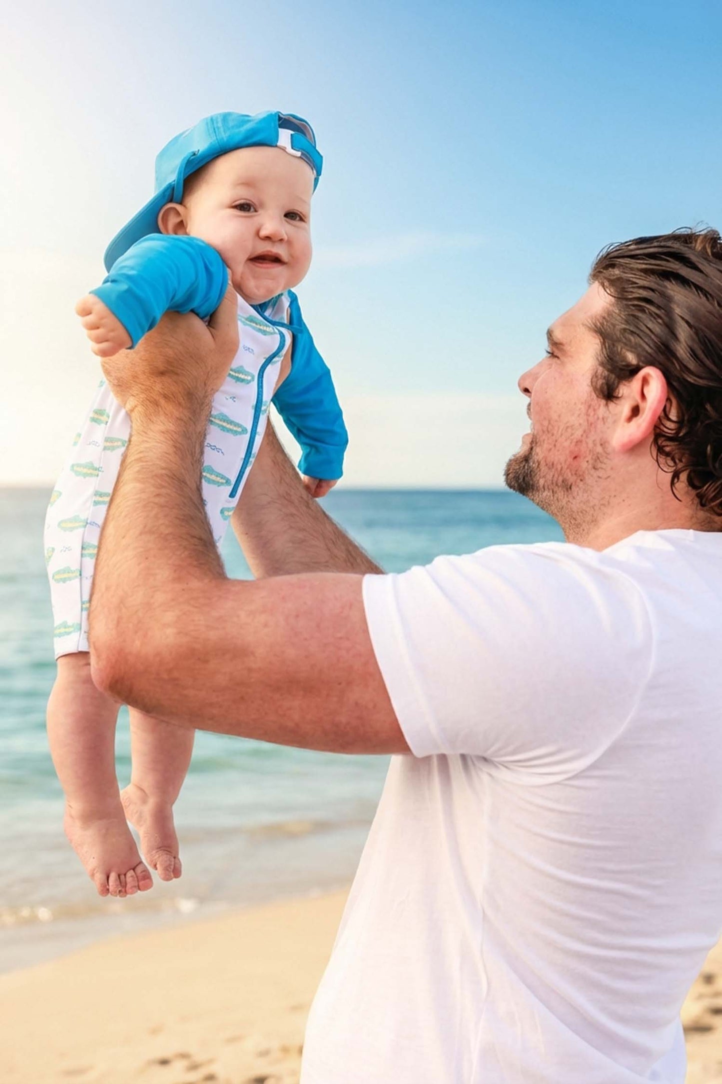 Long Sleeve Rash Guard Swim Romper Shortie | Tiny Trout
