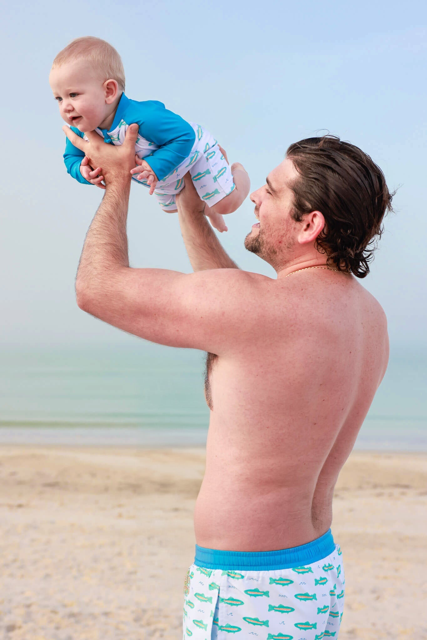 Long Sleeve Rash Guard Swim Romper Shortie | Tiny Trout