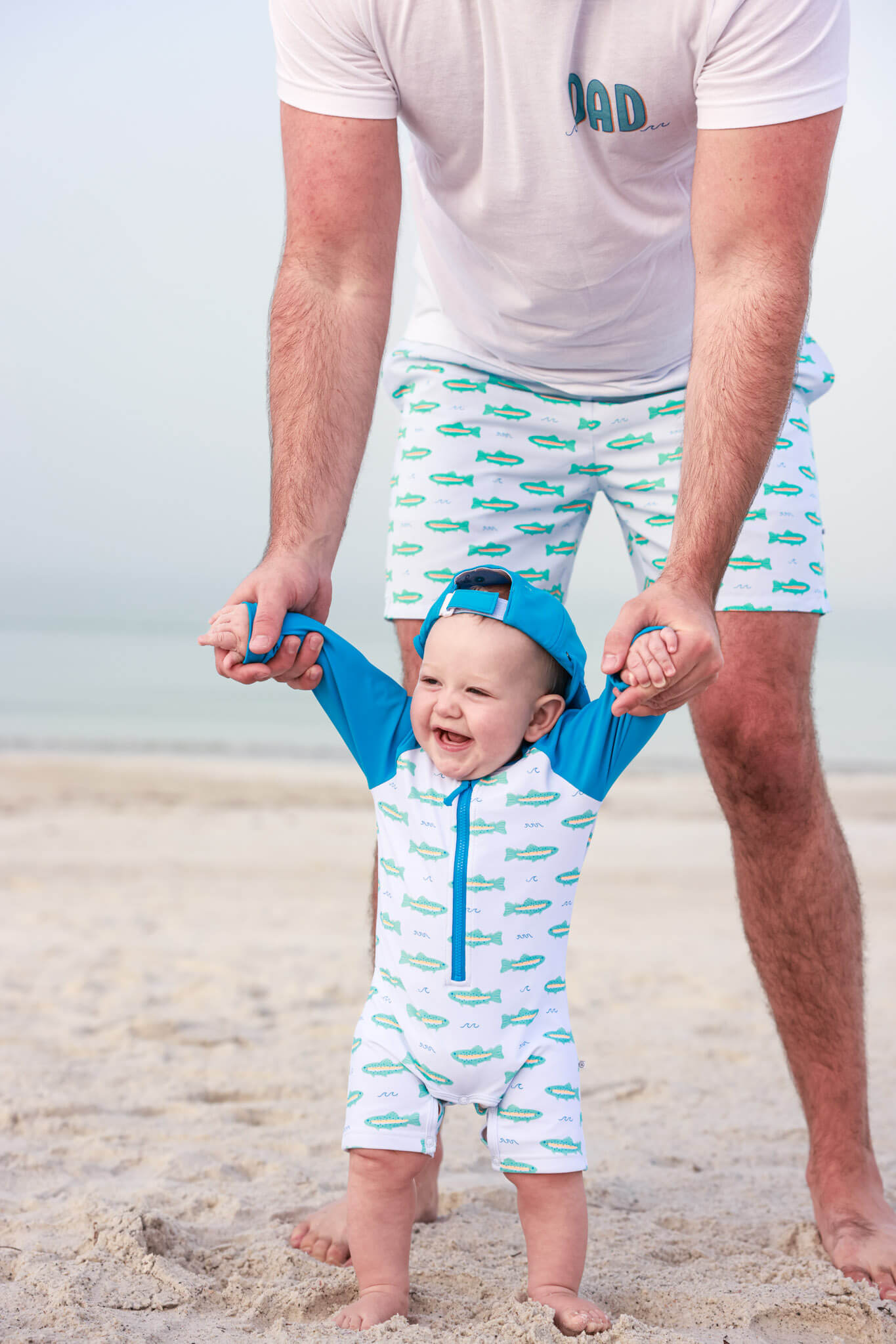 Long Sleeve Rash Guard Swim Romper Shortie | Tiny Trout