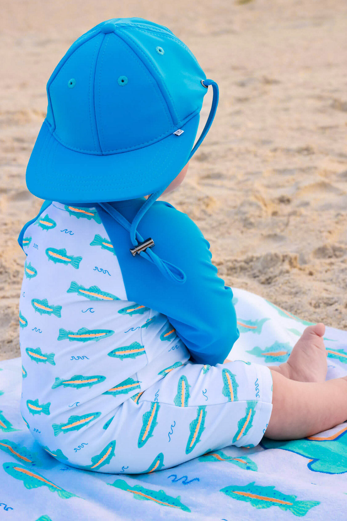 Long Sleeve Rash Guard Swim Romper Shortie | Tiny Trout