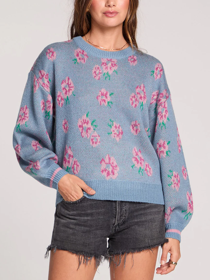 SALTWATER LUXE Ronnie Floral Sweater