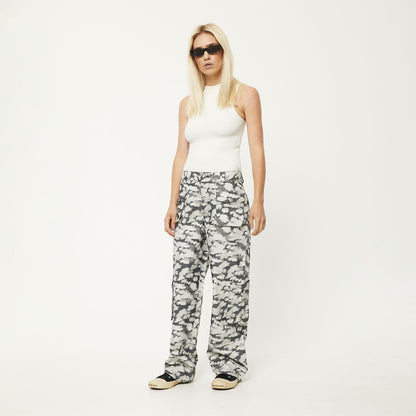 AFENDS Womens Linger - Cargo Pant - Black Floral