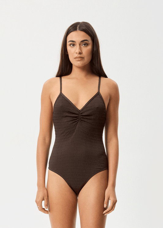 AFENDS Womens Cleo - One Piece - Coffee
