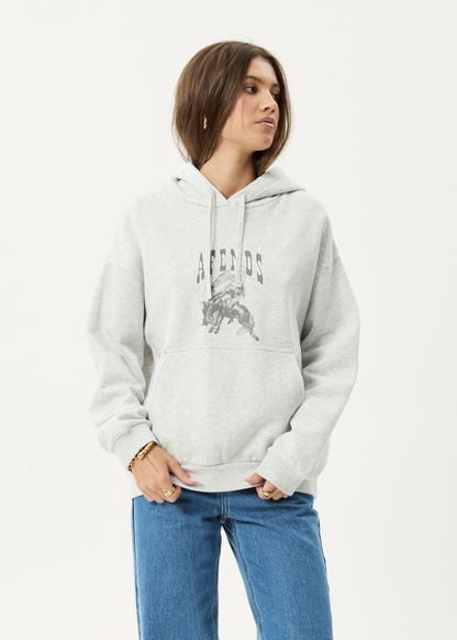 AFENDS Womens Cosmic Cow -  Hoodie - Grey Marle
