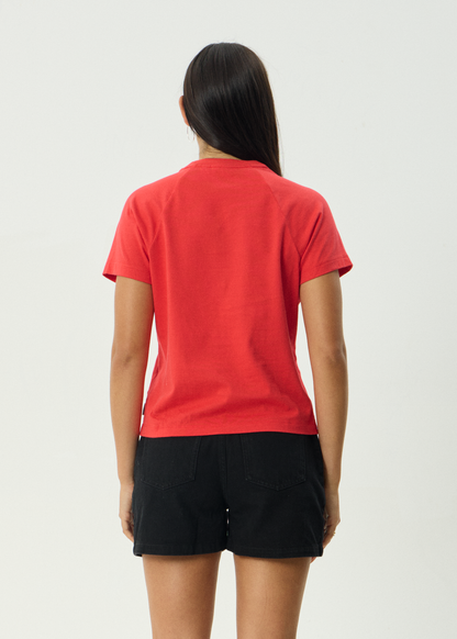 AFENDS Womens Amalfi - Raglan Tee - Tomato
