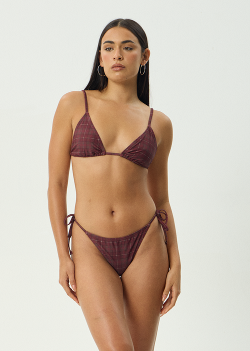 AFENDS Womens Eboni - Bikini Bottom - Port Check