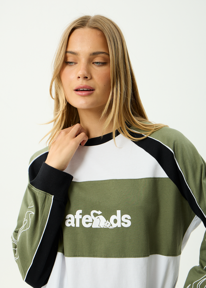 AFENDS Womens Dirts - Long Sleeve Tee - Deep Olive