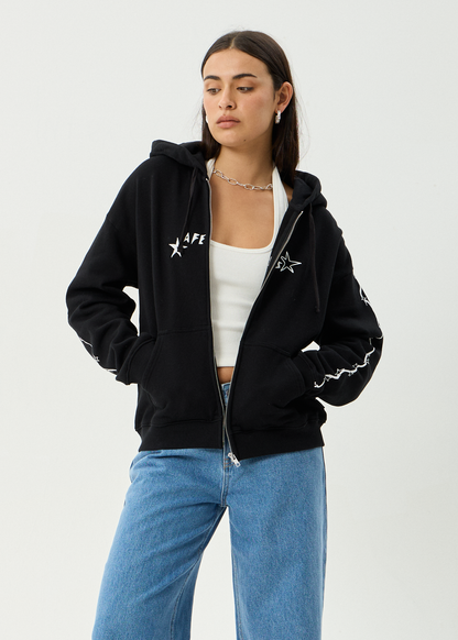 AFENDS Womens Terra - Zip Hood - Black
