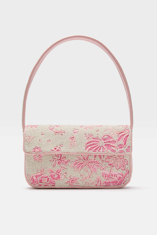 Cherry Blossom Toile Tommy Beaded Bag