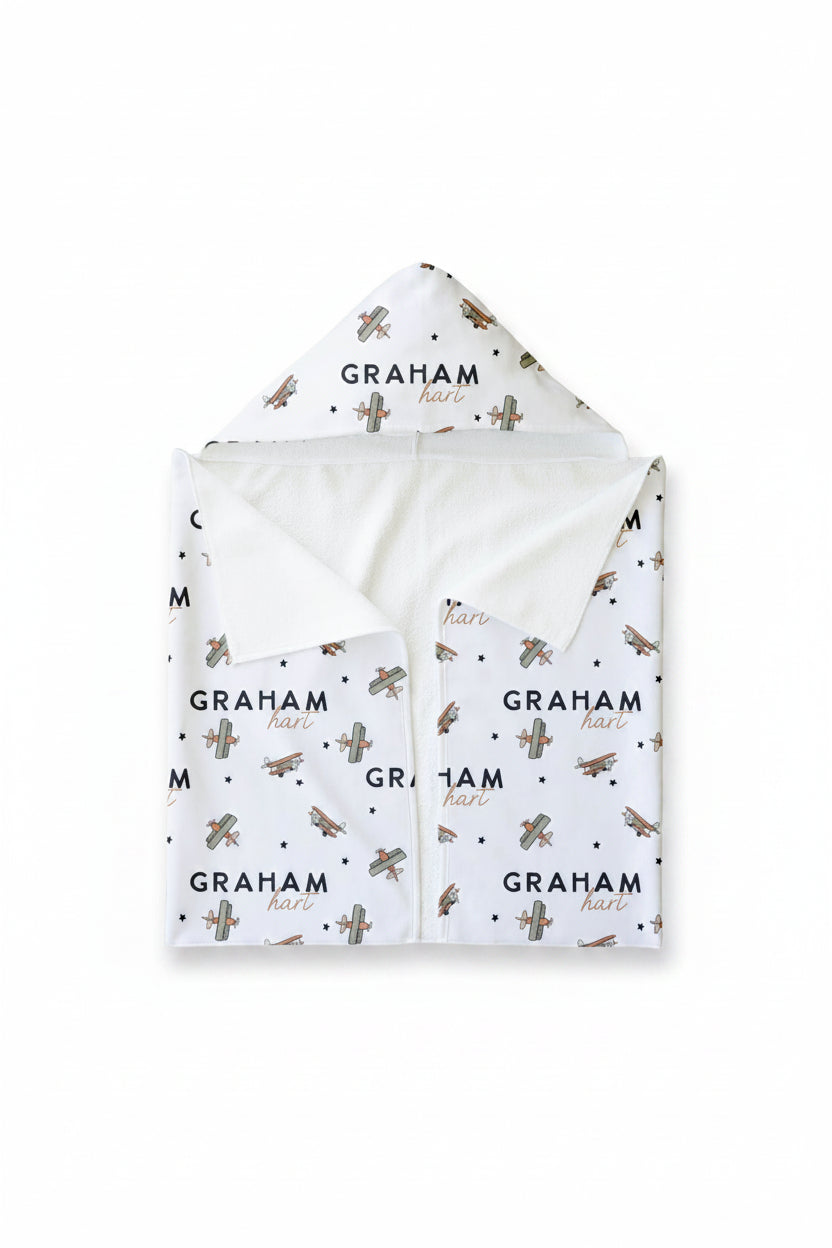 Personalized Hooded Towel | Take Flight