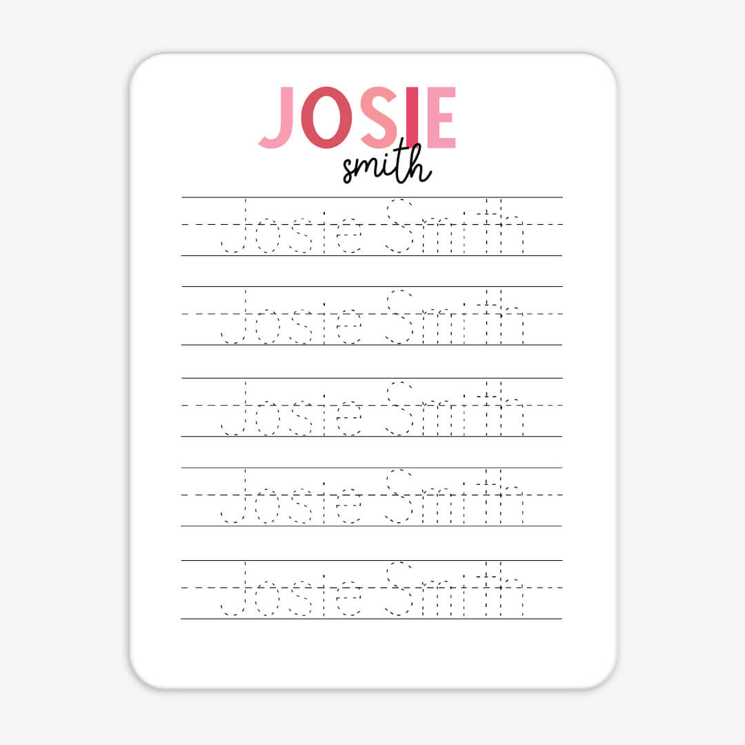Kids Personalized Whiteboard | Hello My Name Is - Bubble Gum