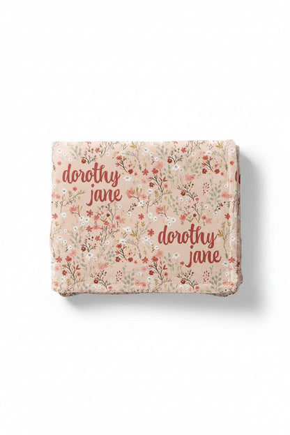 Autumn Blooms Personalized Kids Blanket