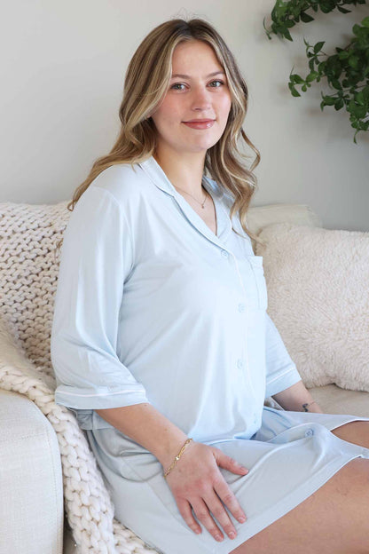 Labor & Delivery Nightgown | Baby Blue