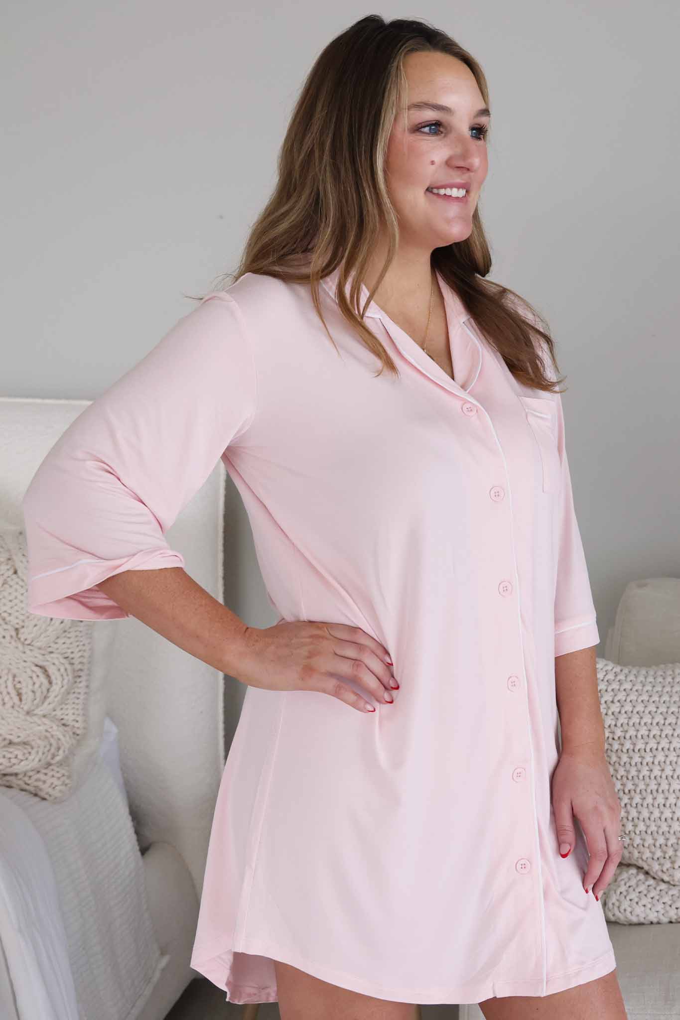Labor & Delivery Nightgown | Baby Pink