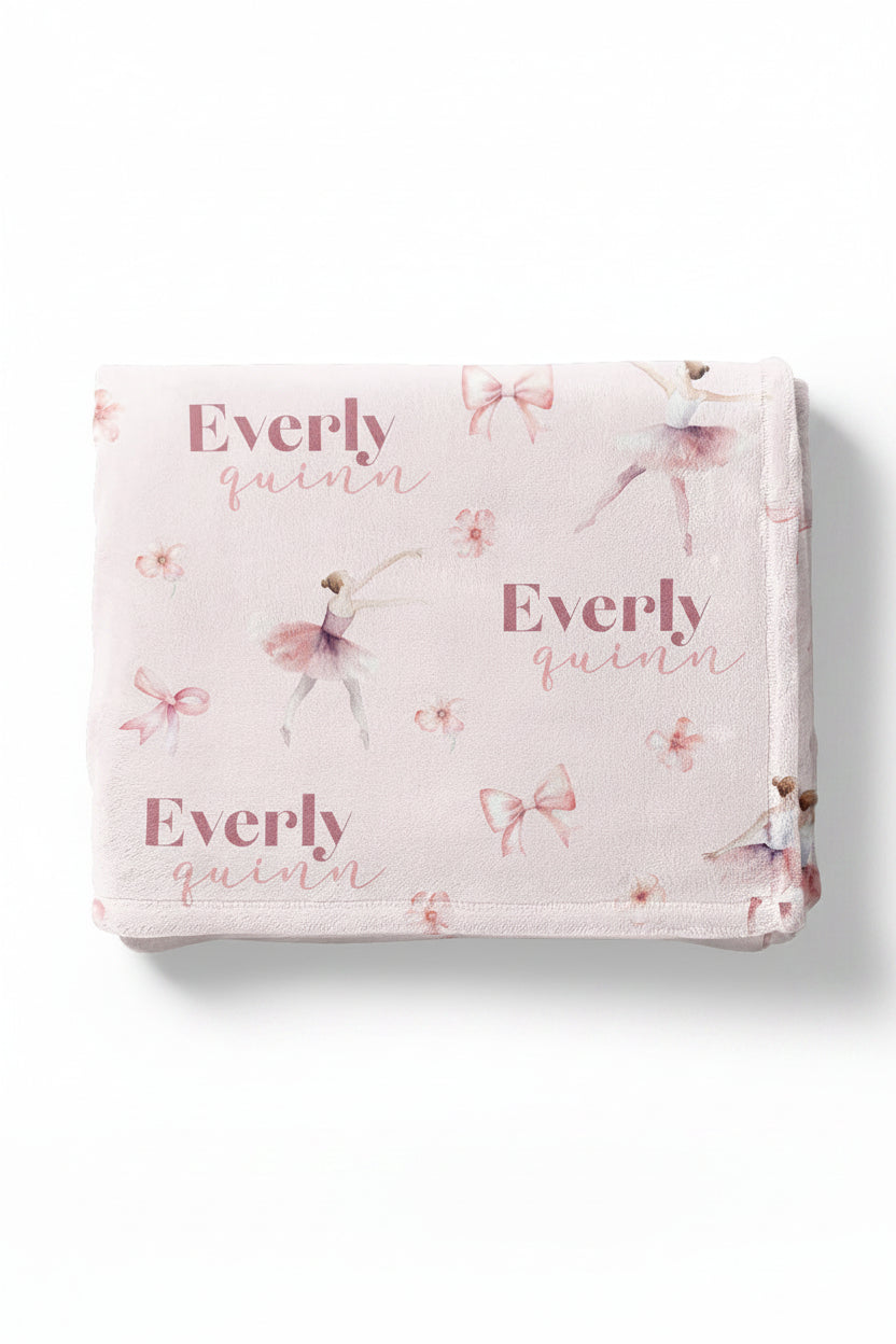 Ballet & Bows Personalized Kids Blanket