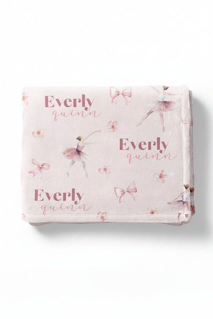 Ballet & Bows Personalized Kids Blanket