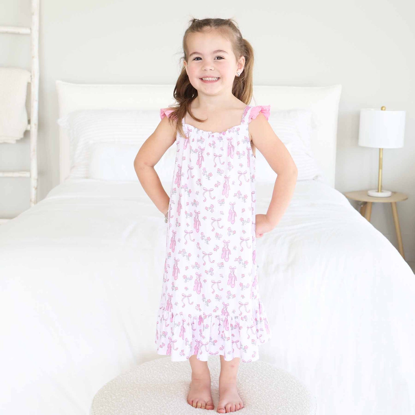 Girls' Full Length Ruffle Nightgown | Ballet Dreams