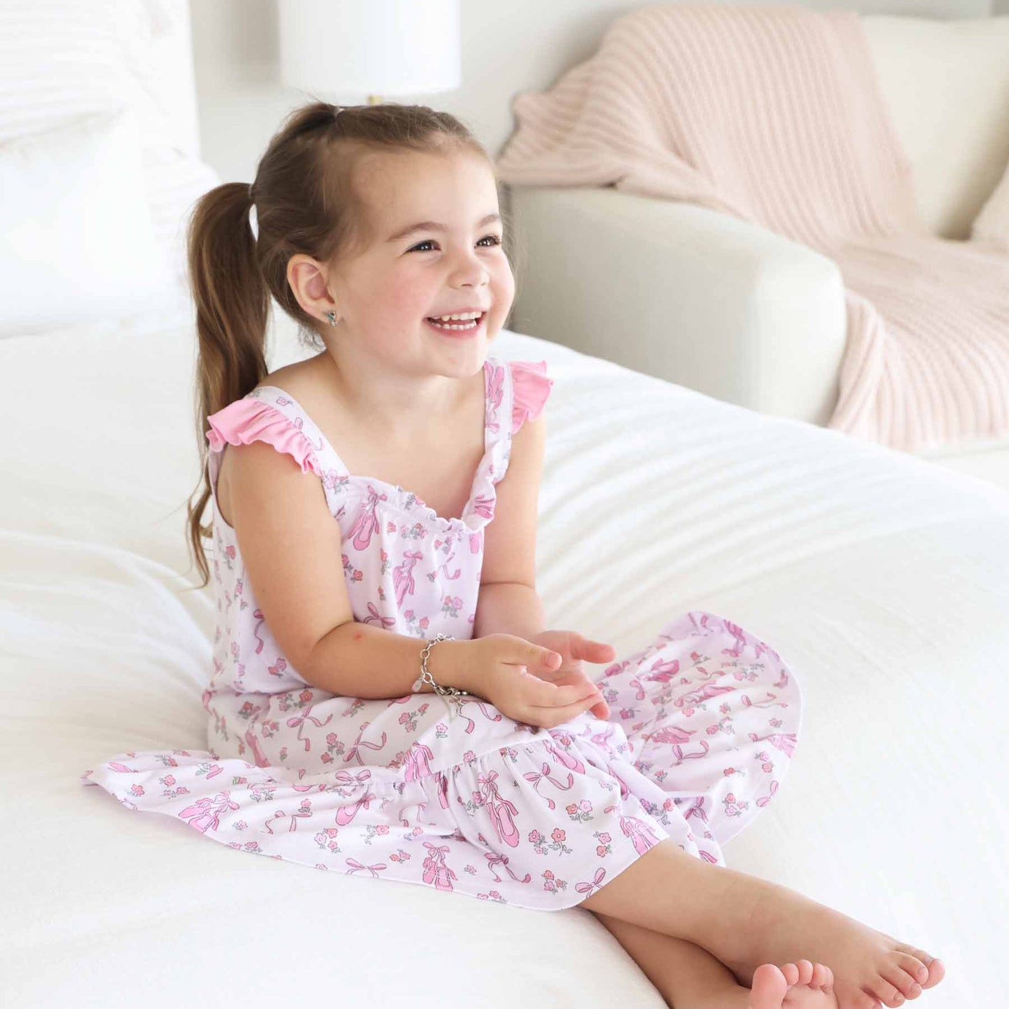 Girls' Full Length Ruffle Nightgown | Ballet Dreams