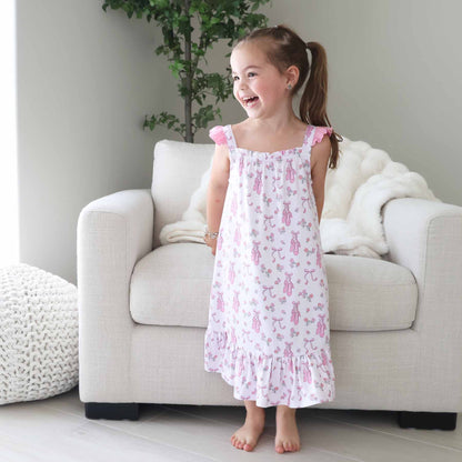 Girls' Full Length Ruffle Nightgown | Ballet Dreams