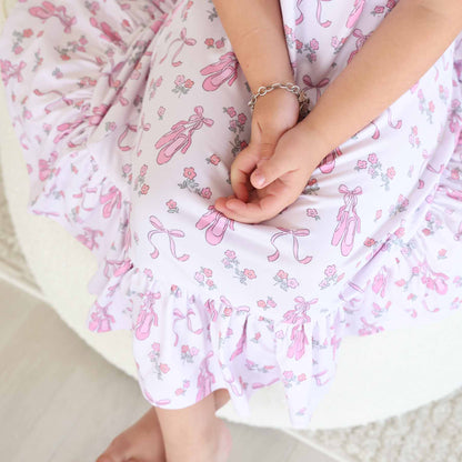 Girls' Full Length Ruffle Nightgown | Ballet Dreams