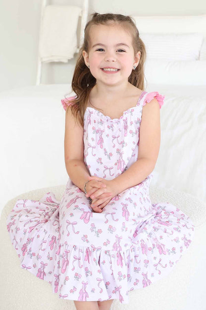 Girls' Full Length Ruffle Nightgown | Ballet Dreams