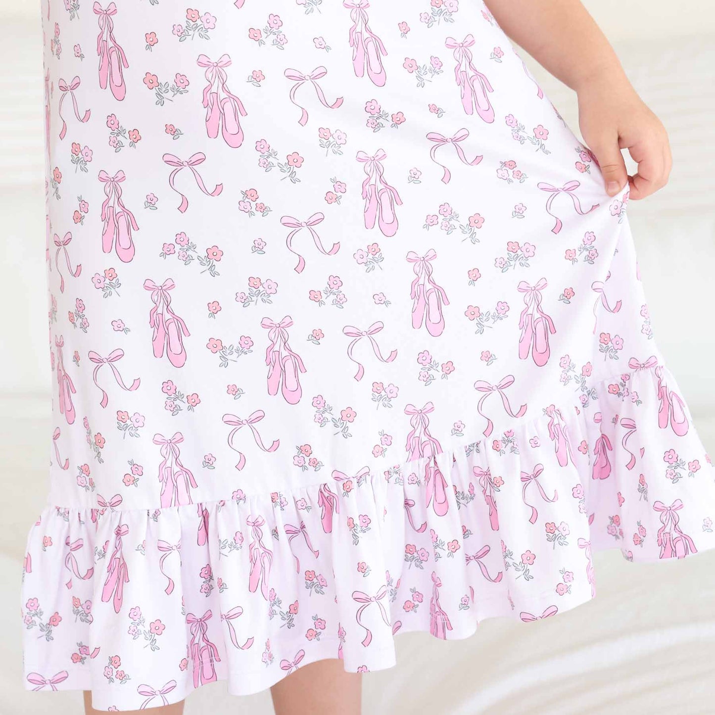 Girls' Full Length Ruffle Nightgown | Ballet Dreams