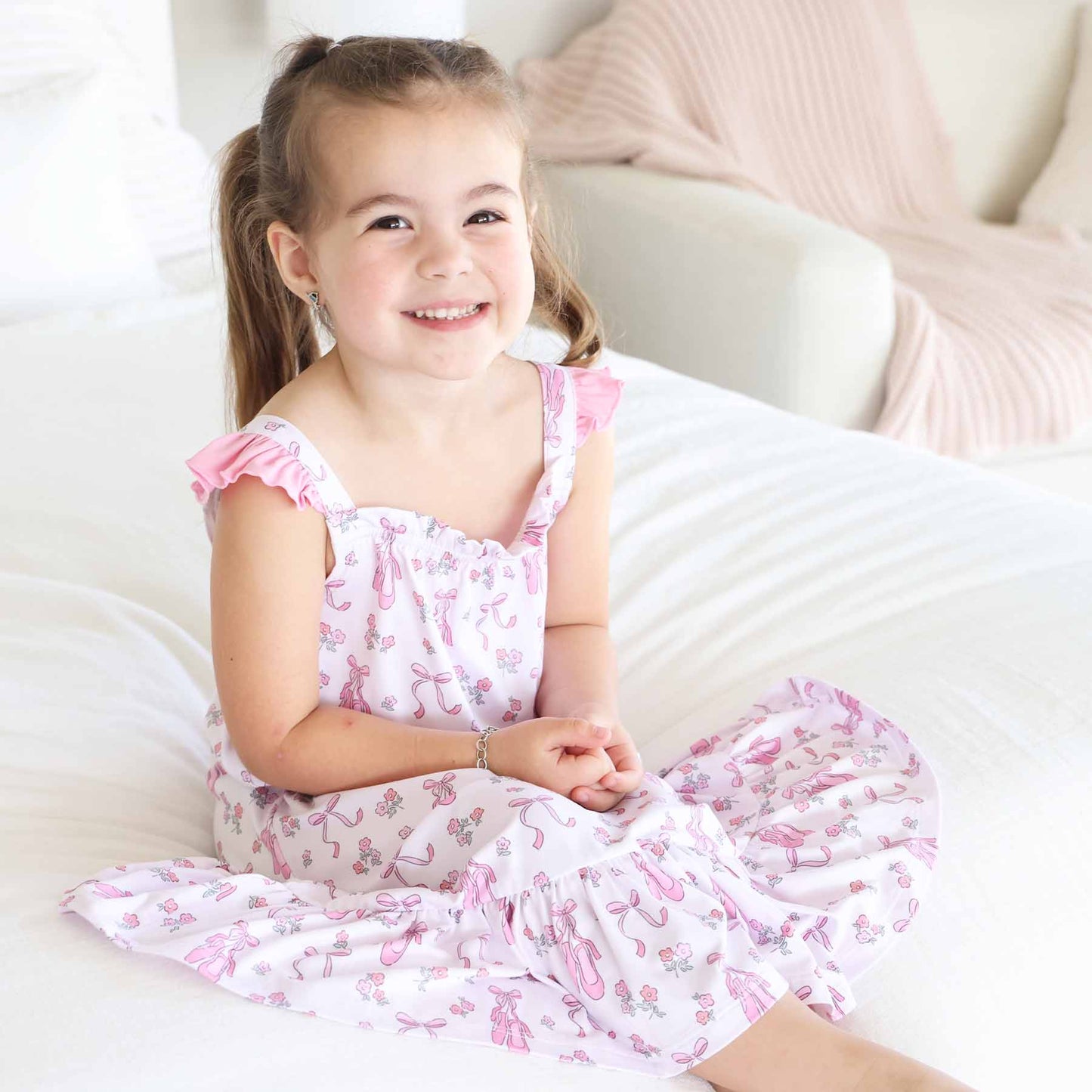Girls' Full Length Ruffle Nightgown | Ballet Dreams