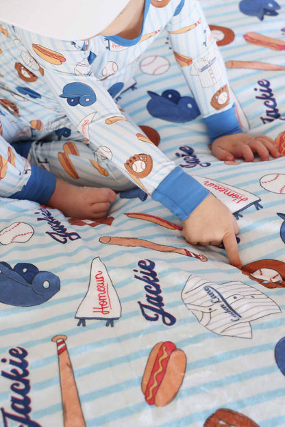 Ballpark Bros Personalized Kids Blanket