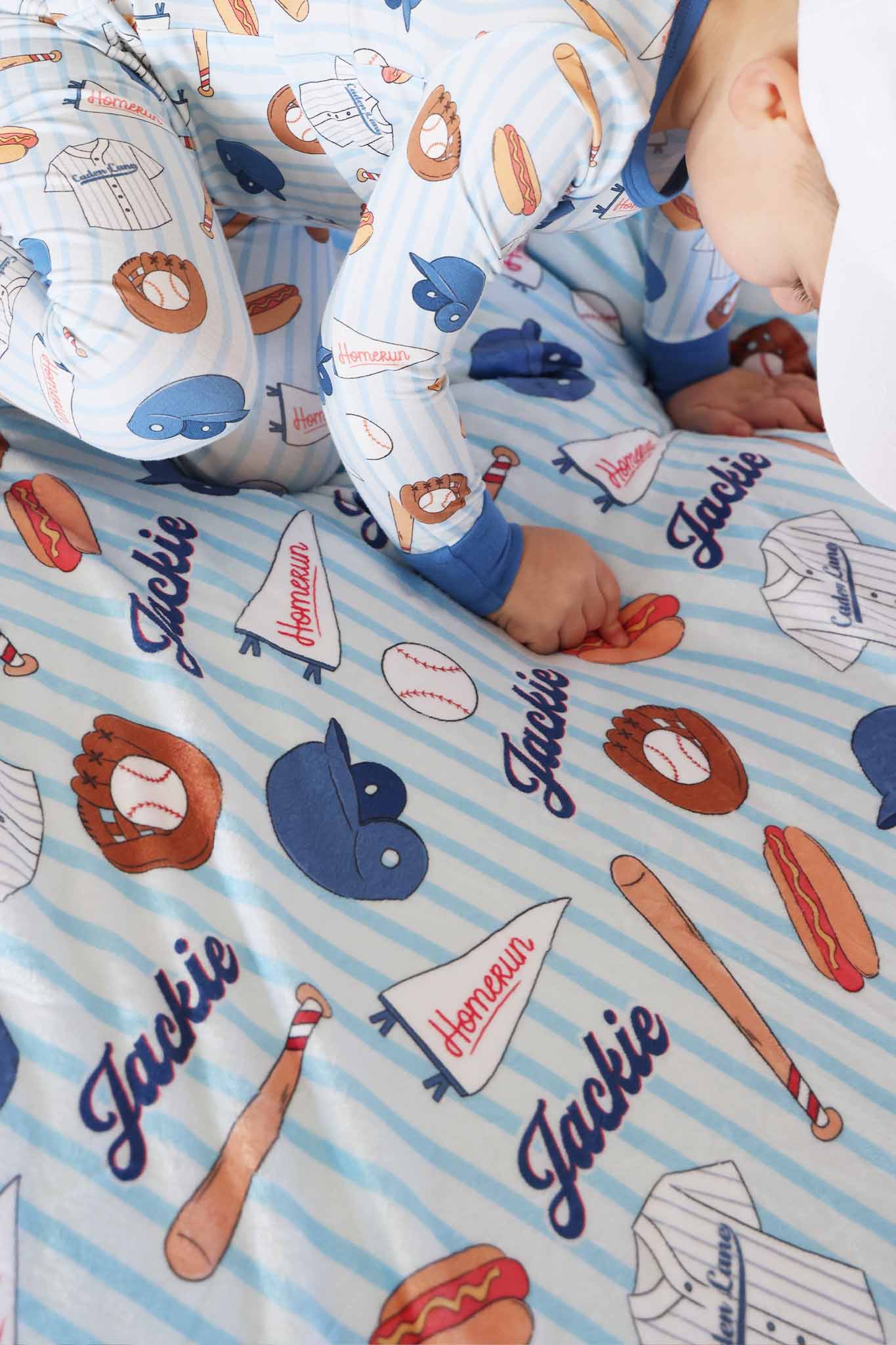 Ballpark Bros Personalized Kids Blanket