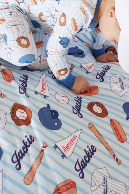 Ballpark Bros Personalized Kids Blanket