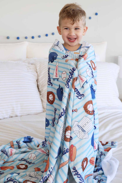 Ballpark Bros Personalized Kids Blanket