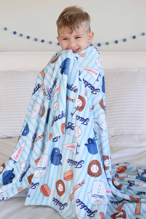 Ballpark Bros Personalized Kids Blanket