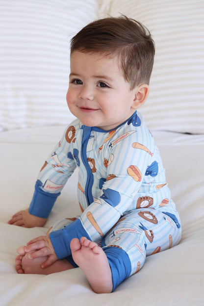 Ballpark Bros Convertible Bamboo Zip Romper
