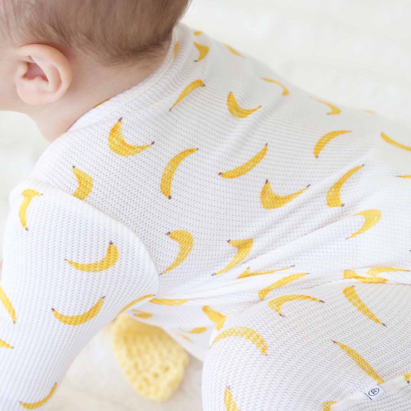 Go Bananas Bamboo Waffle Zipper Footie