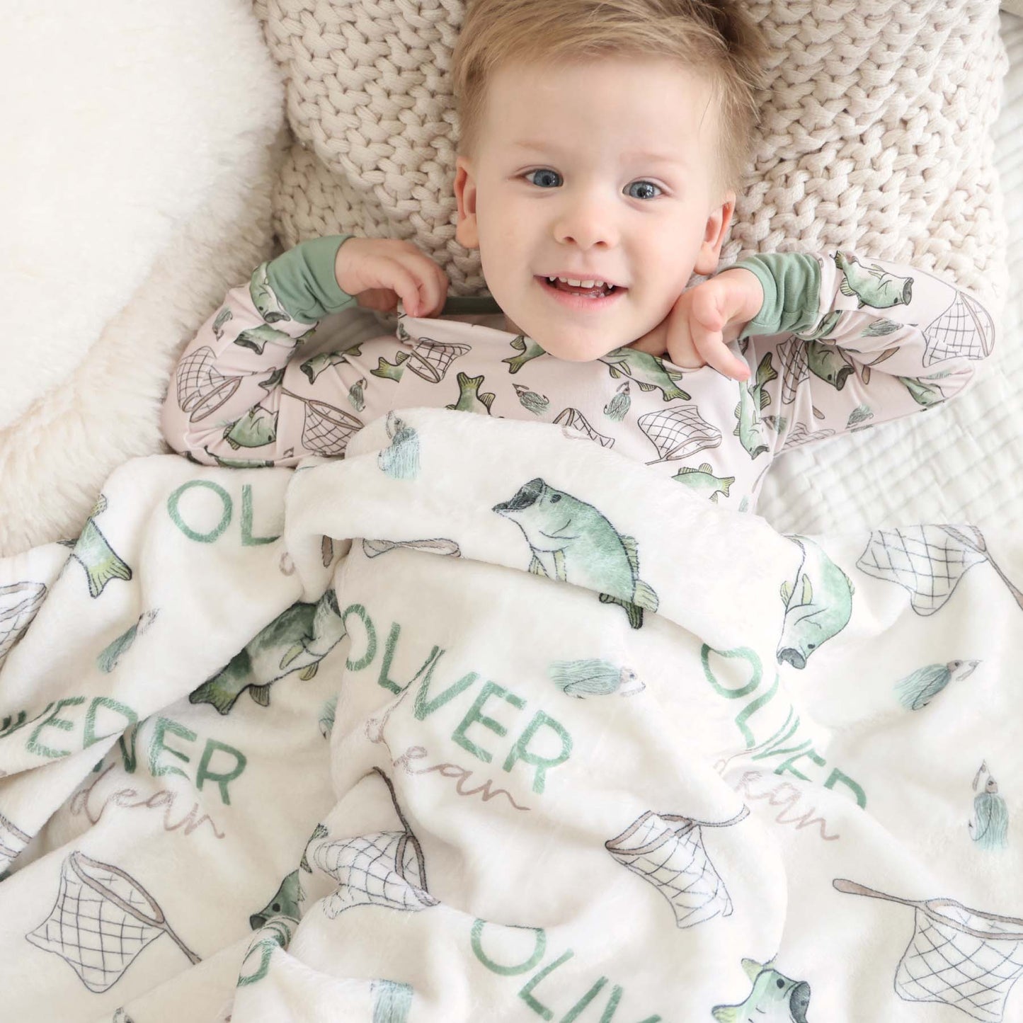 Bass Buddies Personalized Kids Blanket