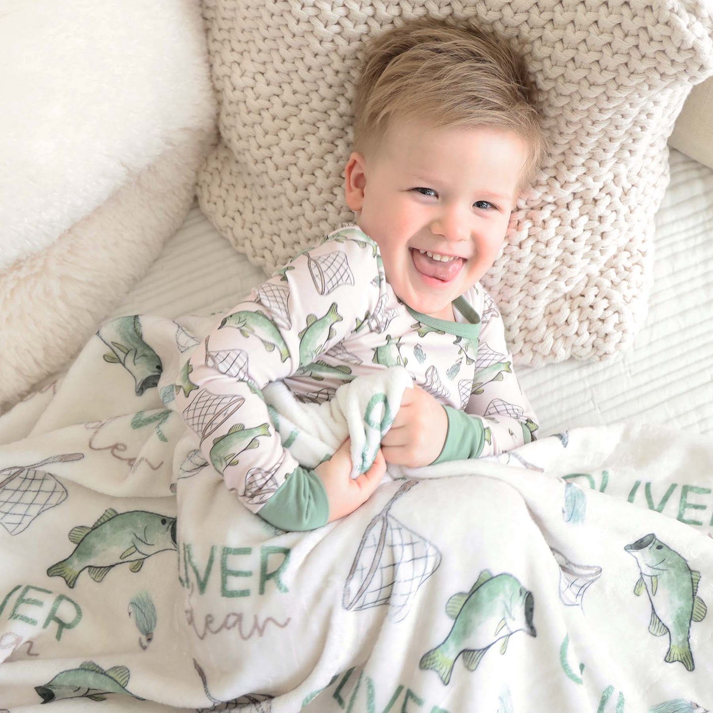 Bass Buddies Personalized Kids Blanket