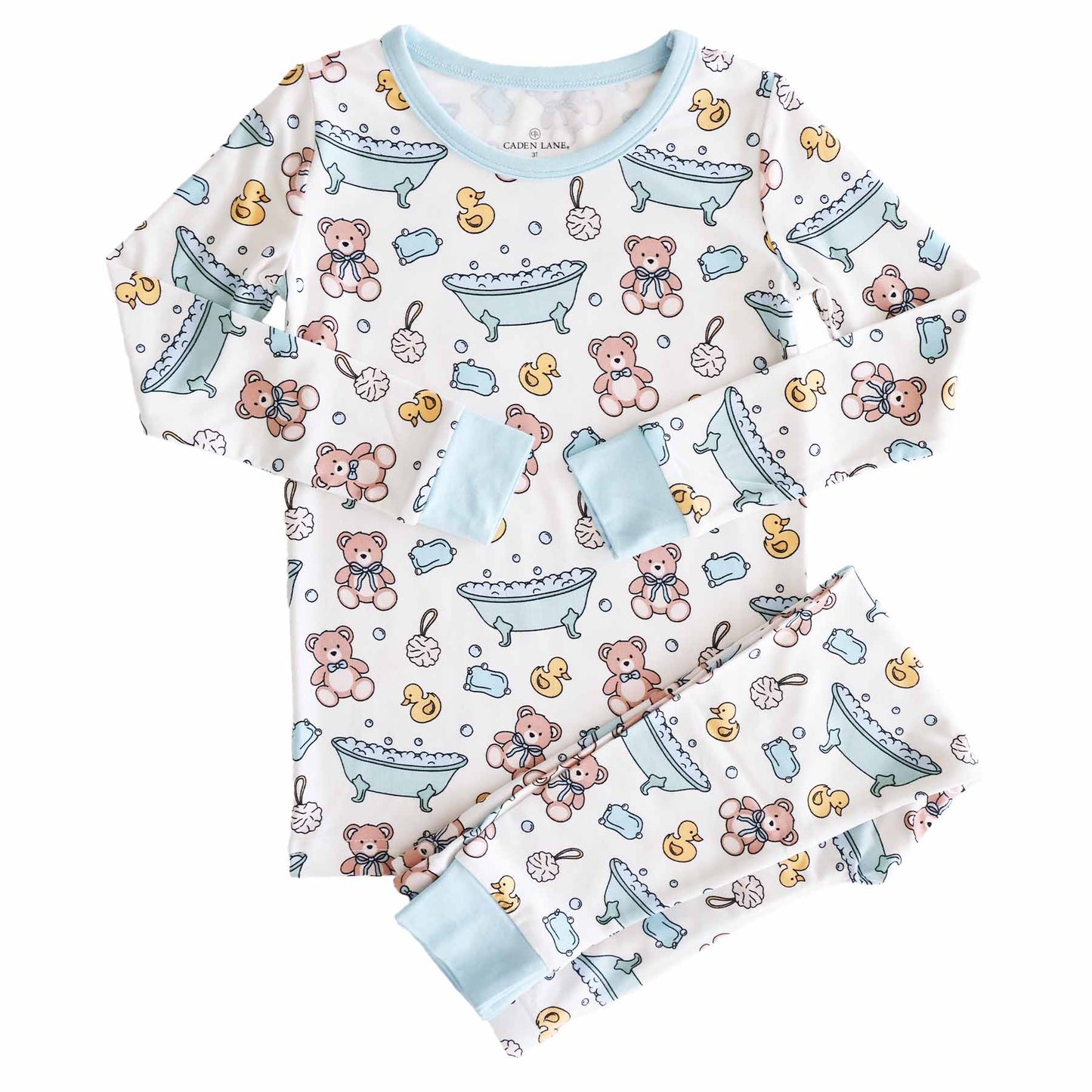 Bathtime Besties Two Piece Pajama Set | Blue