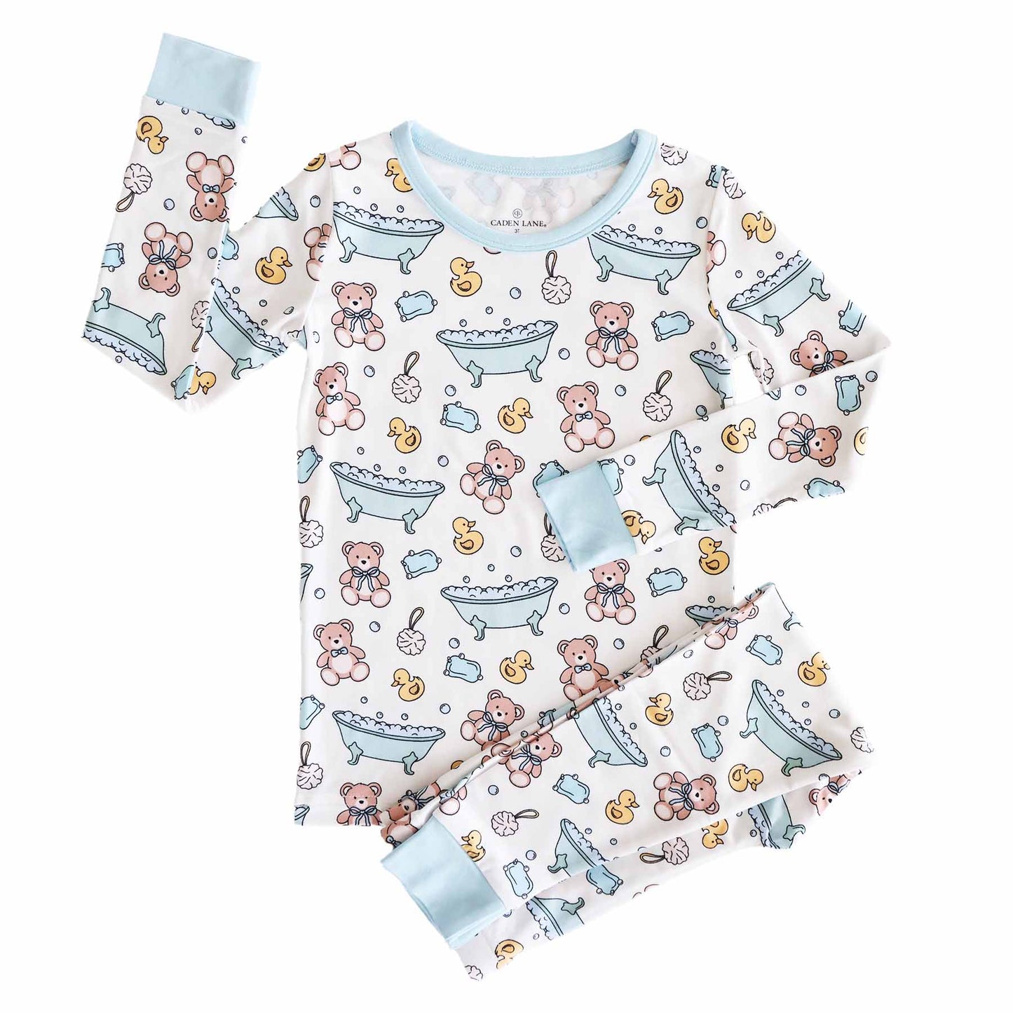 Bathtime Besties Two Piece Pajama Set | Blue