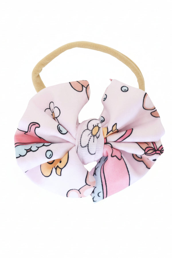 Bathtime Besties Knit Bow Headband | Pink