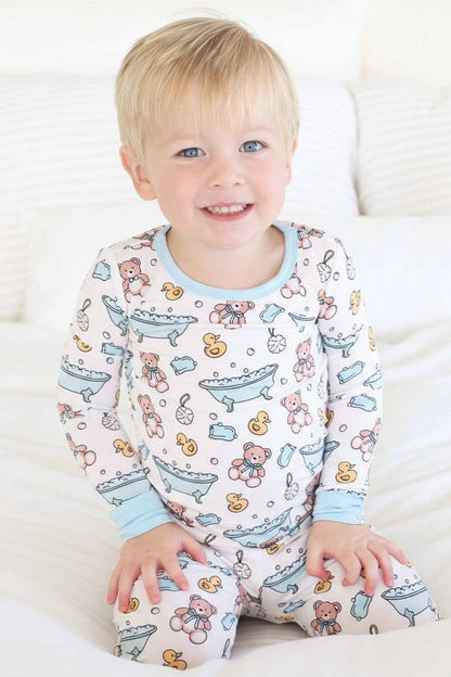 Bathtime Besties Two Piece Pajama Set | Blue