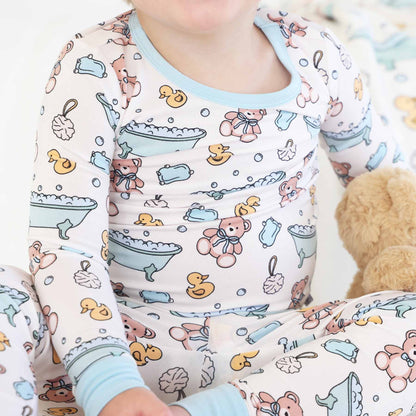 Bathtime Besties Two Piece Pajama Set | Blue