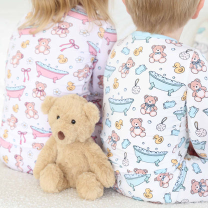 Bathtime Besties Two Piece Pajama Set | Blue