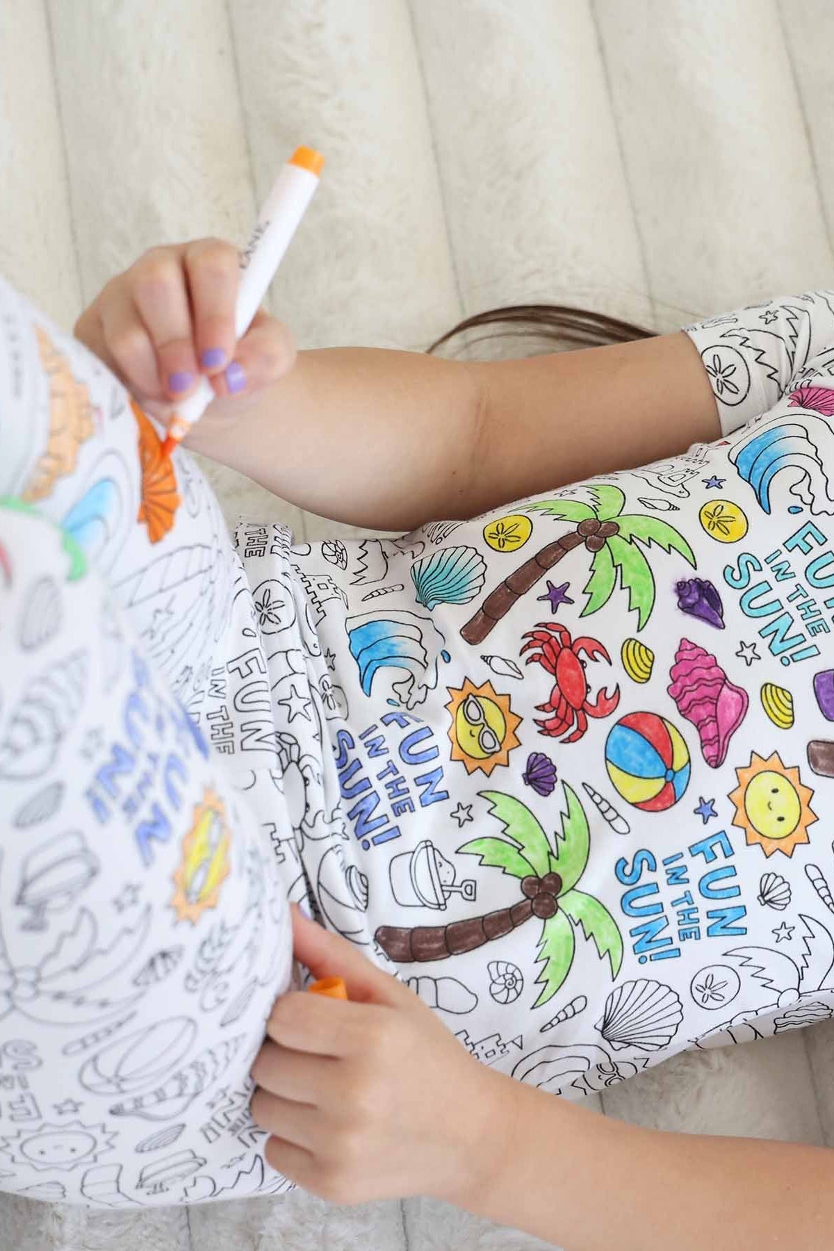 Colorable Two Piece Pajama Set | Beach Bash