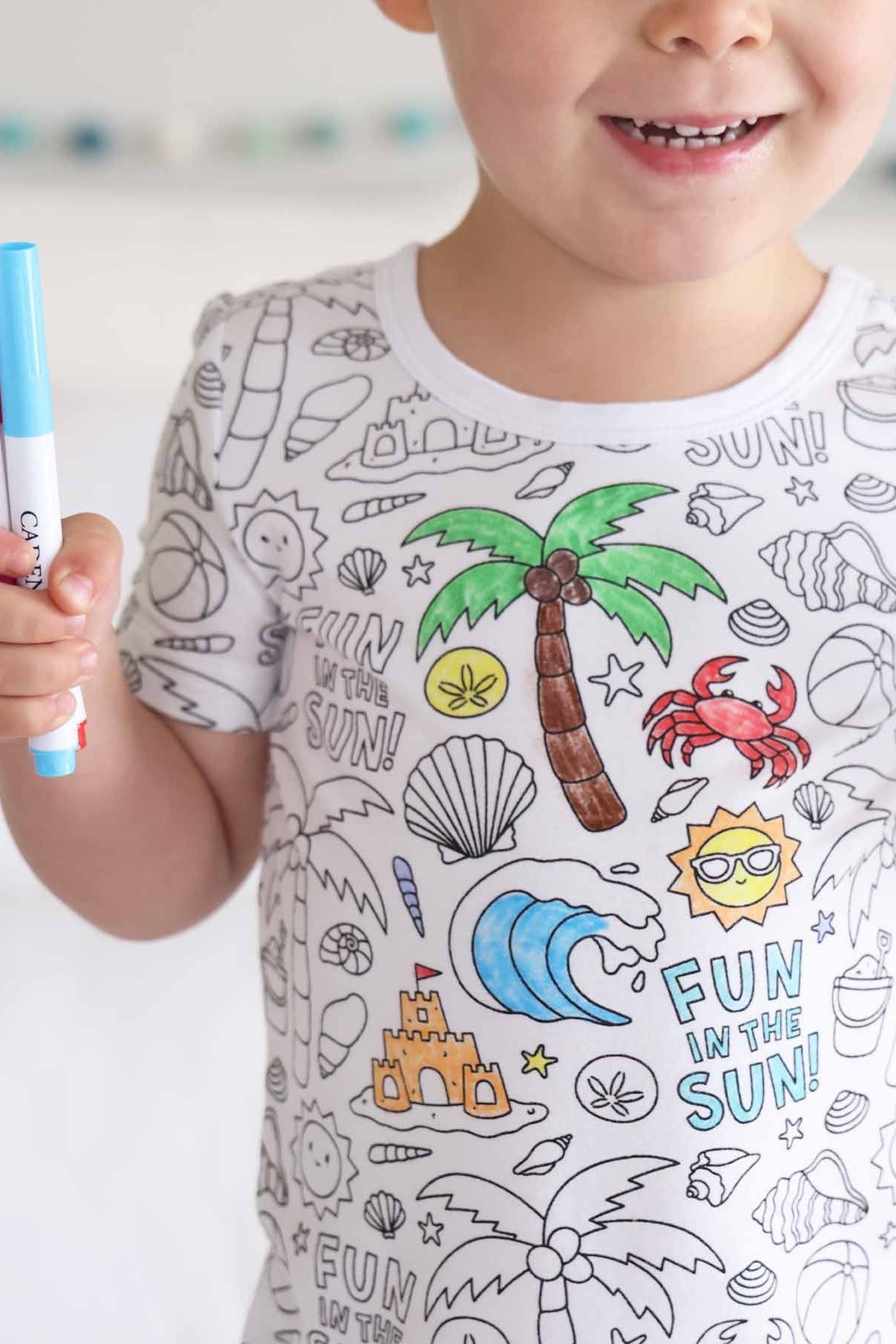 Colorable Two Piece Pajama Set | Beach Bash