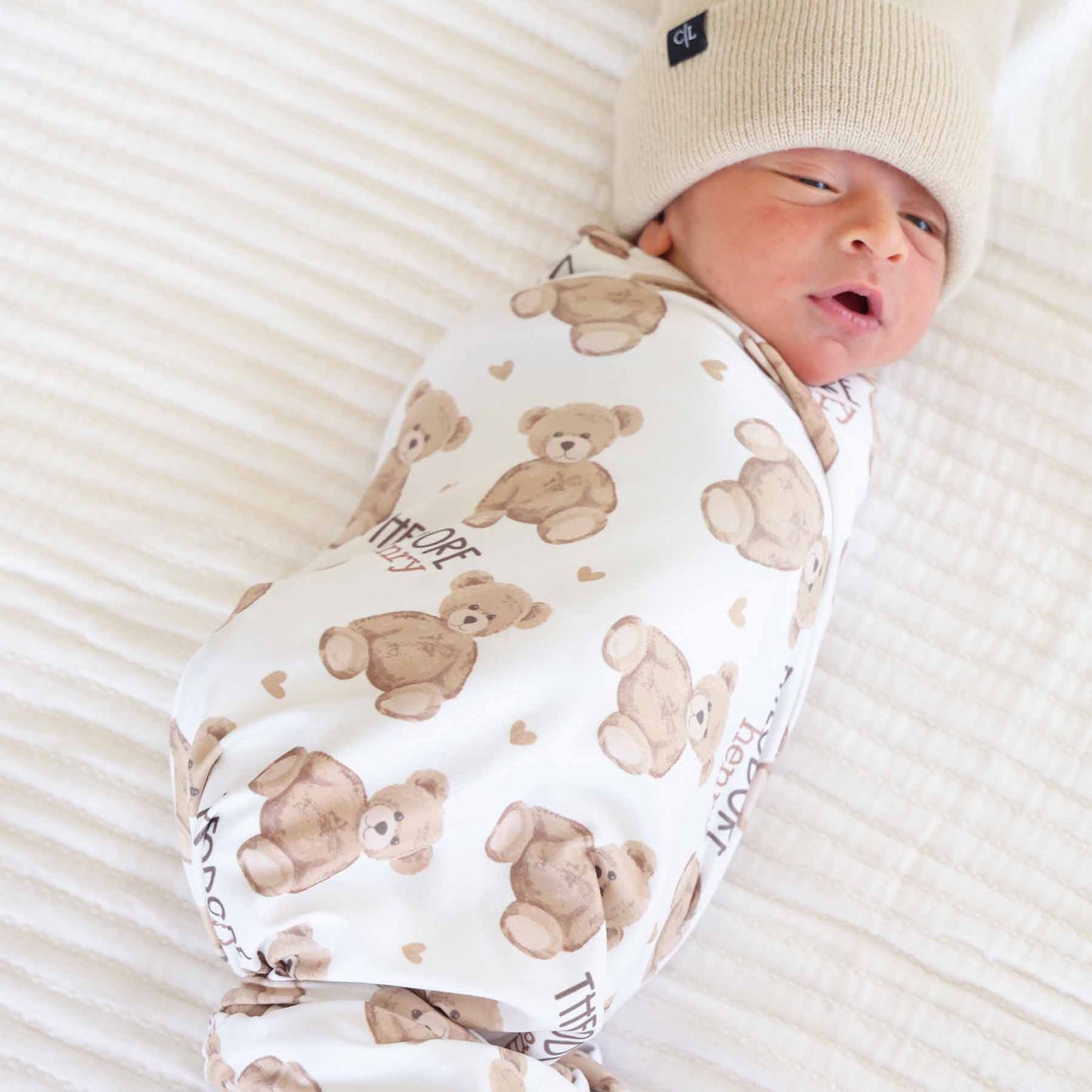 Beary Sweet Personalized Swaddle Blanket